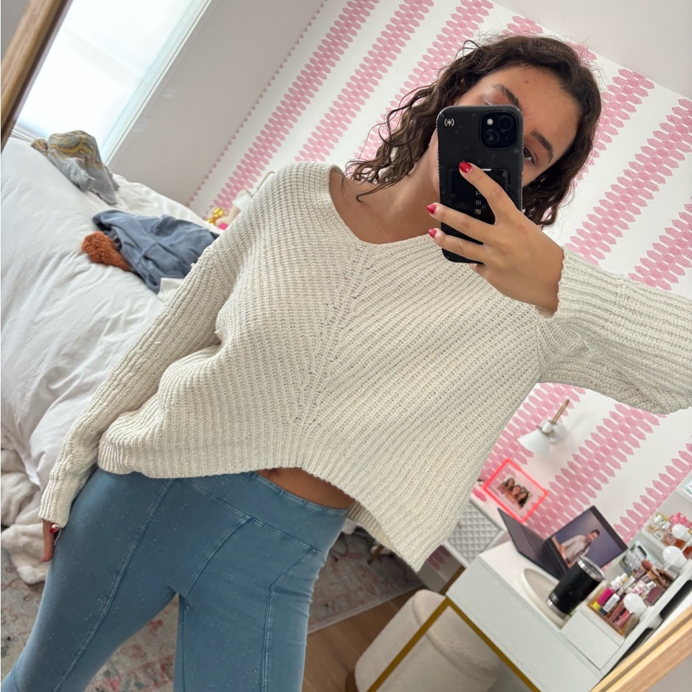 Urban Outfitters Cozy White Knit Sweater